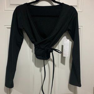 Black Wrap Shirt